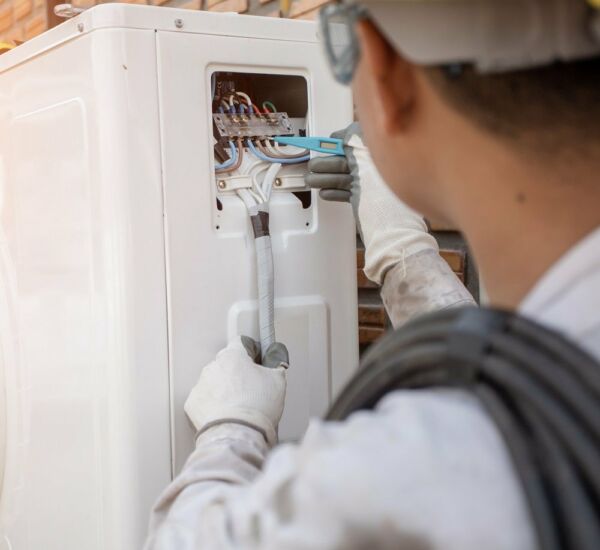 Klimaanlagentechniker und Installationsvorbereitung Klimaanlagentechniker und Installationsvorbereitung