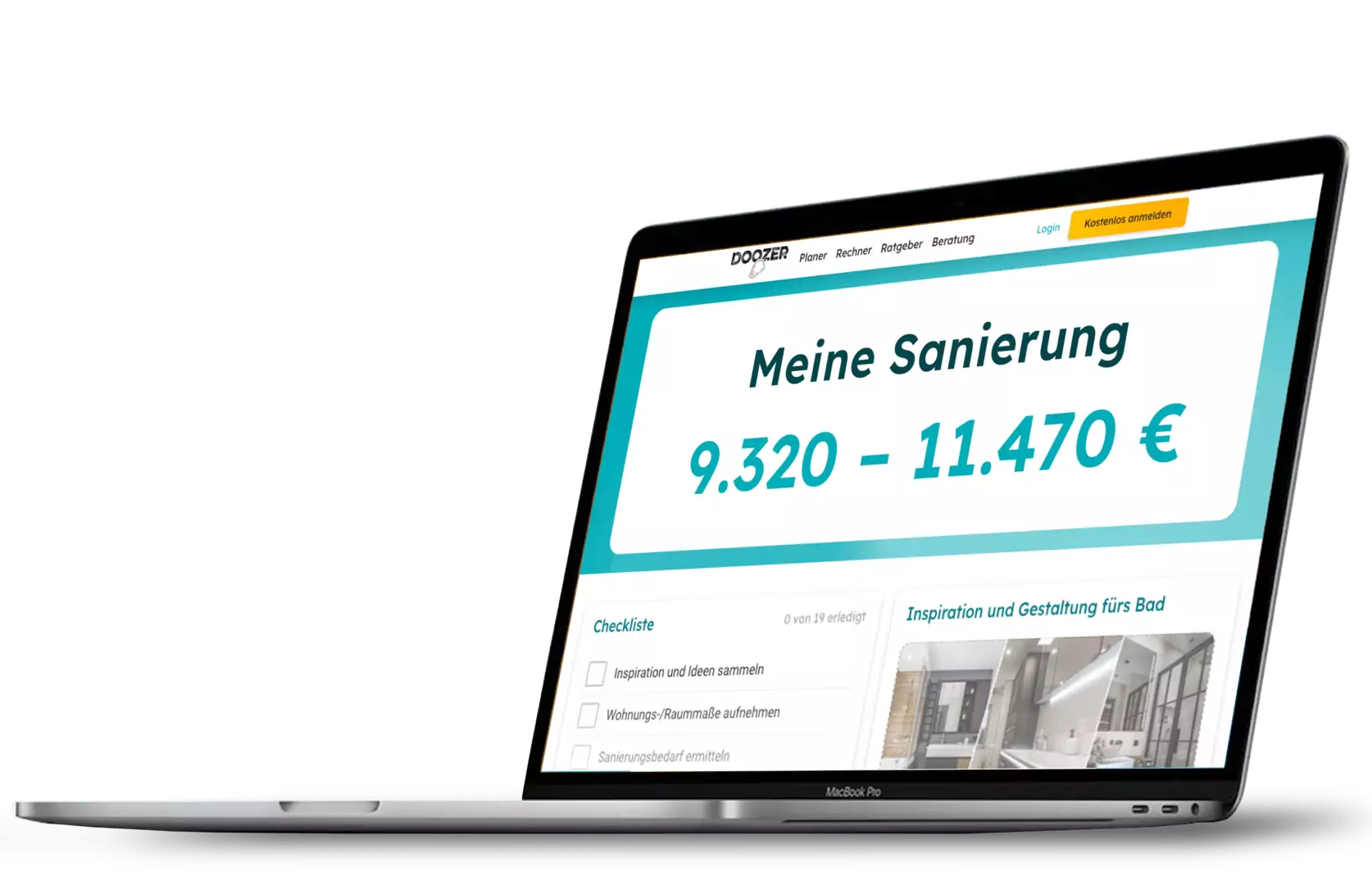 Laptop mit dem Doozer-Dashboard