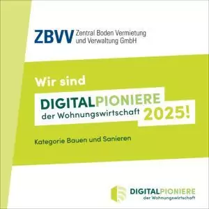 Siegel Digitalpioniere der Wohnungswirtschaft 2025 in der Kategorie "Bauen und Sanieren"