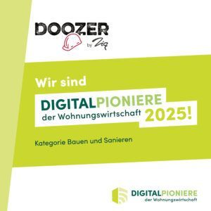 Siegel Digitalpioniere der Wohnungswirtschaft 2025 in der Kategorie "Bauen und Sanieren"