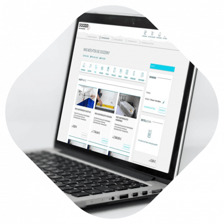 Laptop mit der Doozer-Software